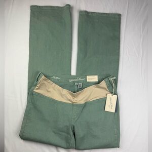 Universal Thread Sage Green adaptive bootcut Pants with Beige Waistband New